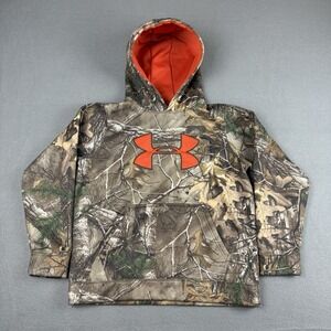 Under Armour Realtree Fleece Camo Big‎ Logo Pullover Hoodie Youth Boys YLG